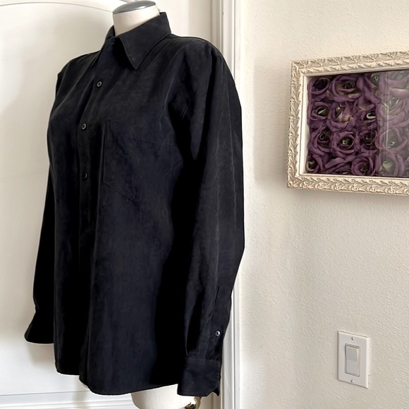 Bruno~Sueded Microfiber Button Shirt - Picture 7 of 8